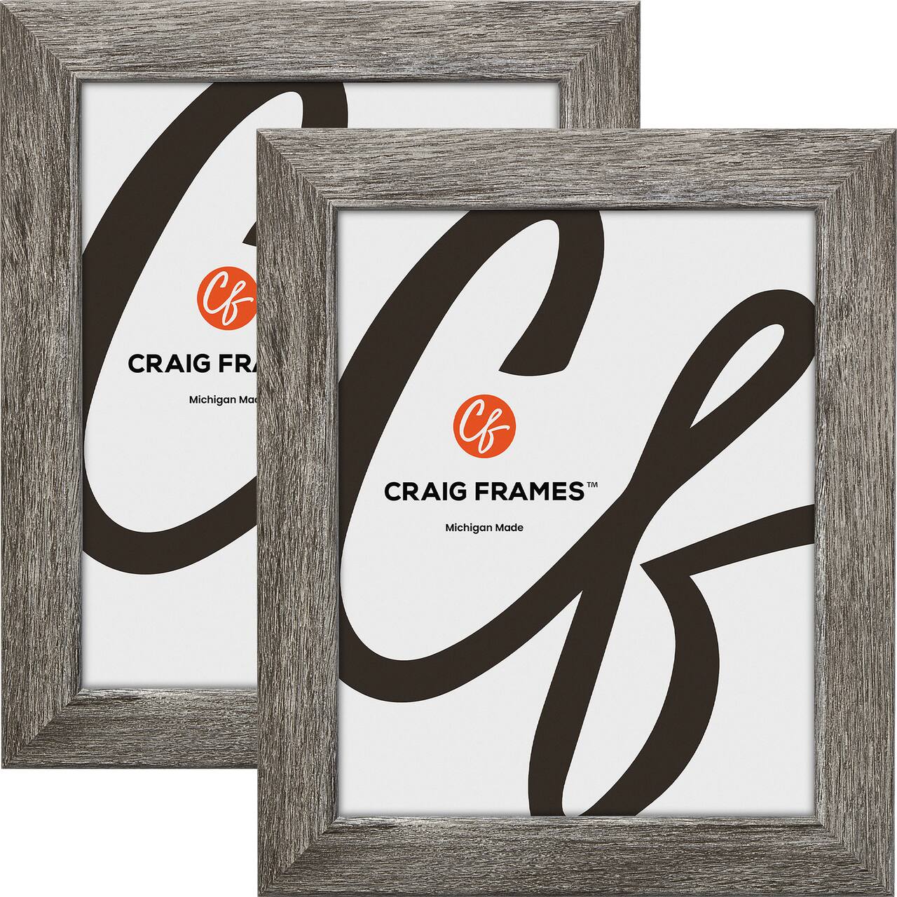 2 Pack Craig Frames Bauhaus 125 Barnwood Gray Picture Frame